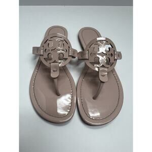 Tory Burch Women’s Miller Pale Pink Patent Leather Sandals Size 8.5 M